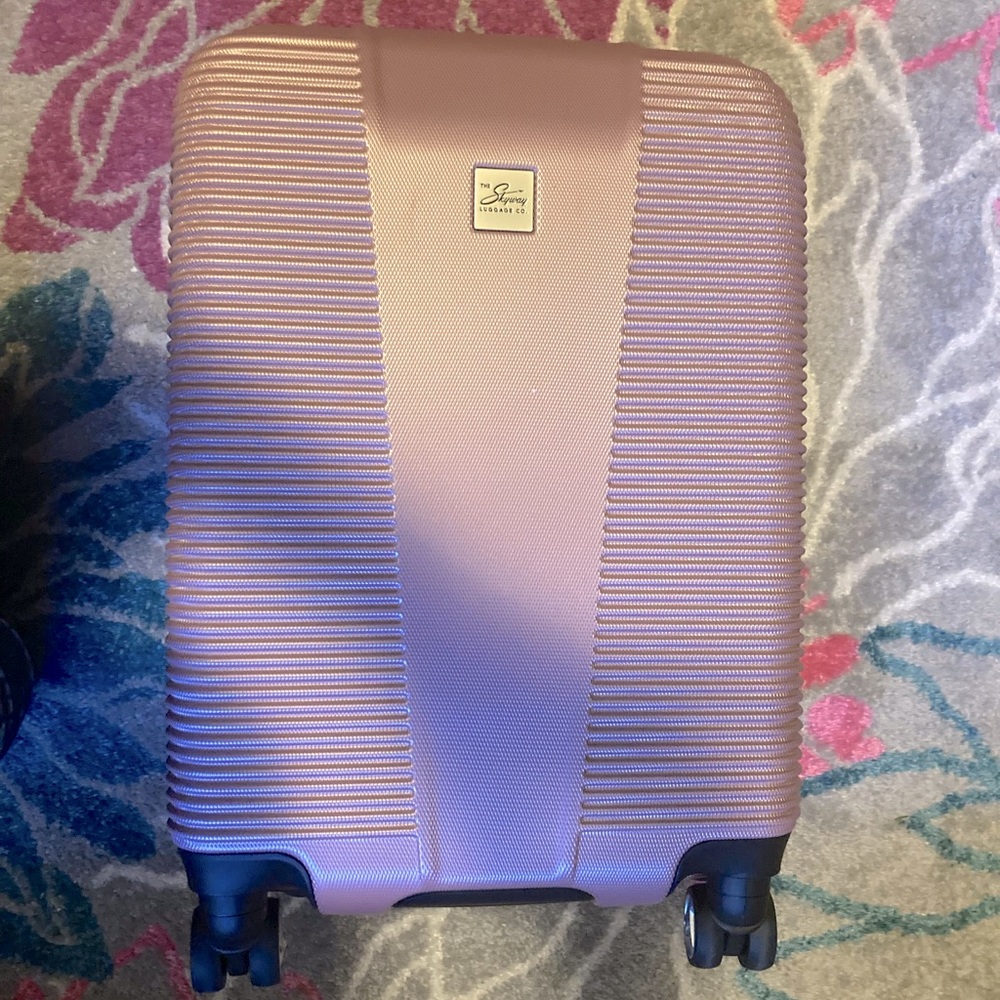 Rose Gold Upright Rolling Luggage